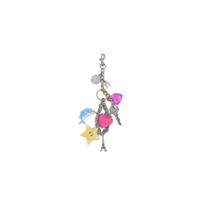 BALENCIAGA WOMEN'S TURNER KEYCHAIN IN MULTICOLORED 7934422AA8B8486 (19*6*2cm)
